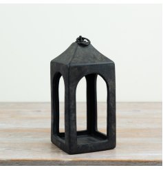 a charming balck candle holer lantern