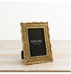 give your cherished photos a chic update with this woven design frame