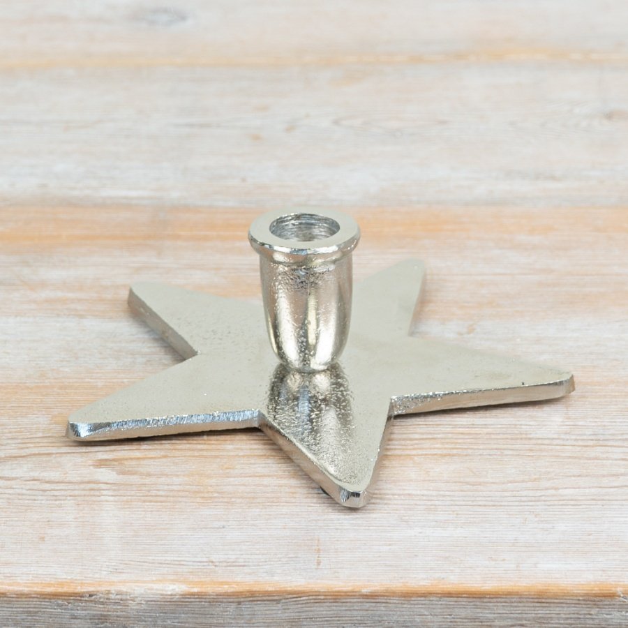 Elegant star design candle holder ideal for taper candles