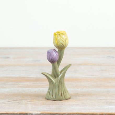 Graceful tulip-shaped ornament carved from fine dolomite stone
