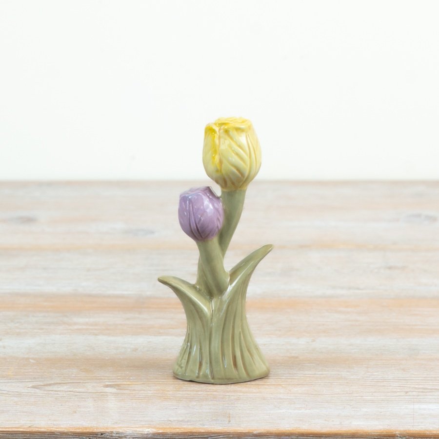 Elegant tulip-inspired ornament carved from premium dolomite stone