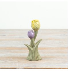 Graceful tulip-shaped ornament carved from fine dolomite stone