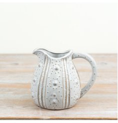 Elegant embossed jug brings subtle texture to your kitchen or dining area