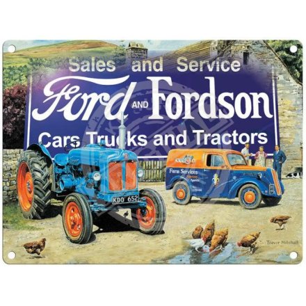 Ford & Fordson Retro Mini Metal Sign, 20cm