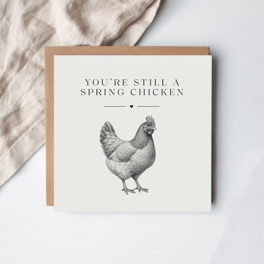 Spring Chicken 15cm Greeting Card