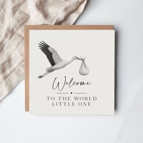Send your warmest wishes for a cherished new arrival with this sweet greeting card