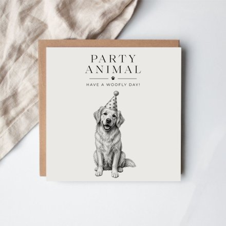 Have A Woofly Day Party Animal Birthday Card, 15cm