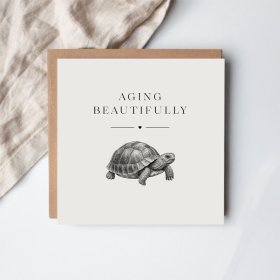 Mark each year with charm and humour on this endearing tortoise birthday card