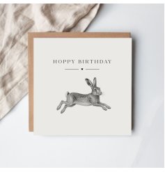 Send warm wishes with this delightful rabbit-themed birthday greeting card