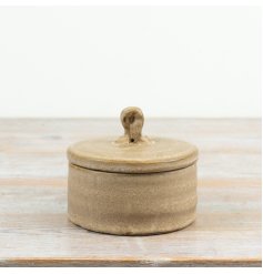 an elegant storage container with a smooth, tactile surface