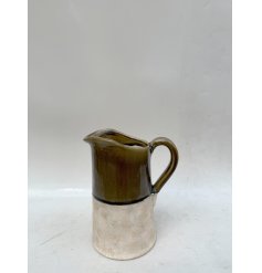 A beautiful jug vase blending earthy hues with sleek design