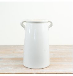 a charming high gloss vase perfect for flower arrangements 