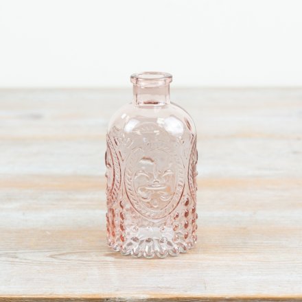 a charming pink bottle vase 