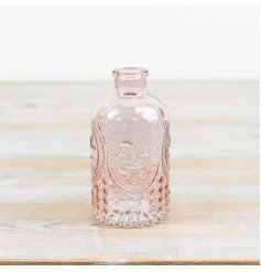 a charming pink bottle vase 