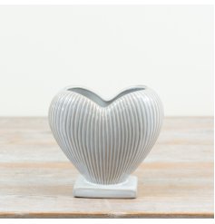 a charming fluted textured vase perfect for your favourite blooms 