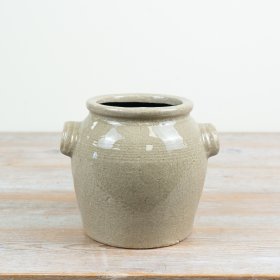 a delightful flower pot with a classic farmhouse feel