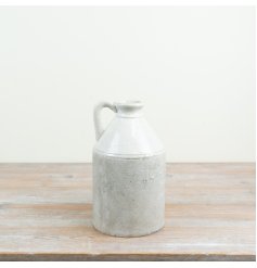 a delightful glazed jug vase with rustic appeal