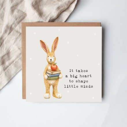 Jasper Rabbit Teacher Card, 15cm
