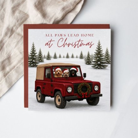 All Paws Lead Home Greeting Card, 15cm 