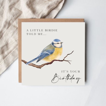 A Little Birdie Greeting Card, 15cm 