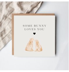 Share a sweet and loving message with this delightful bunny-themed card