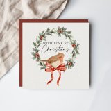a charming robin design christmas card 