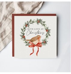 a charming robin design christmas card 