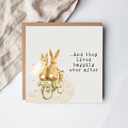 Happily Ever After Wedding Card, 15cm 