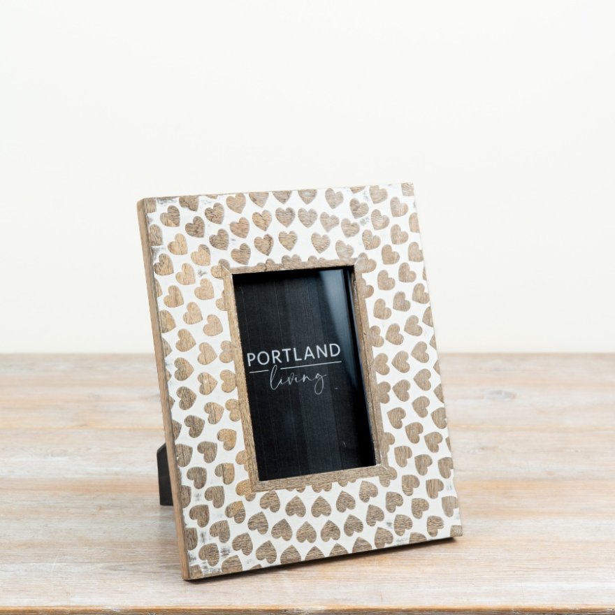6x4" Heart Picture Frame, 26cm 