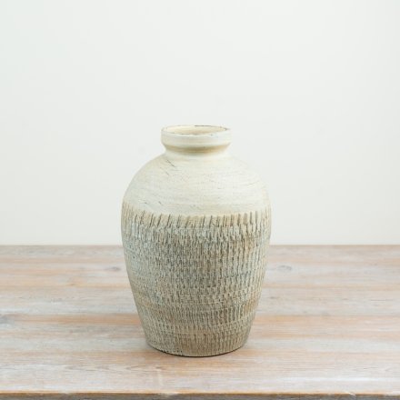 Terracotta Urn Vase, 30cm 