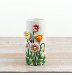 a clinder vase perfect for long-stemmed fresh blooms, dried florals, or displaying solo as a statement piece.