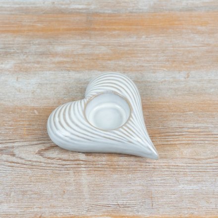 Heart-Shaped Tealight Holder, 11cm 