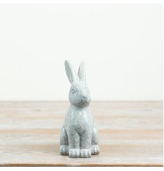 Delightful speckled rabbit figure to bring a playful touch to your decor