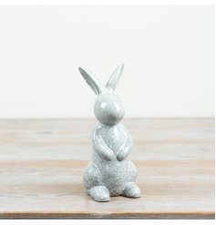 an adorable speckle-patterned rabbit decoration