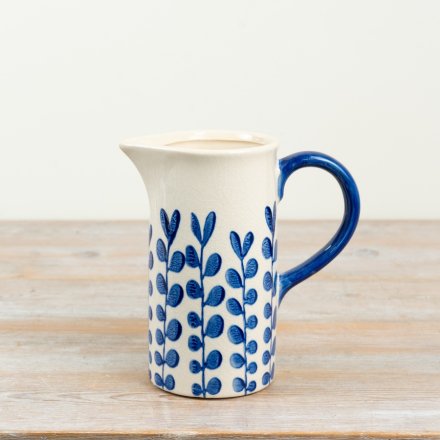 Leaf Design Jug Vase, 20cm