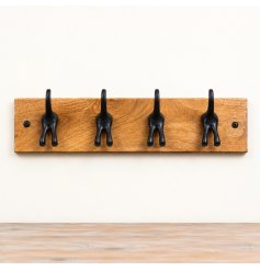 a charming 4 doggy tail wooden storage hook 