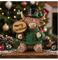 a charming highland cow christmas ornamnet 