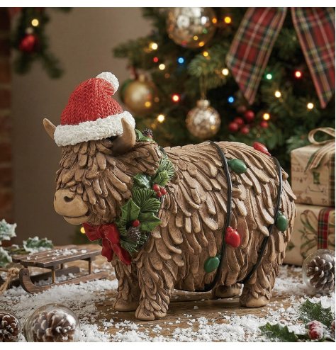 delightful highland cow decoration for a festive festive touch