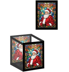 Brighten your home with festive charm using this colourful Santa tea light holder