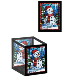 a charming snowman style telight candle holder 