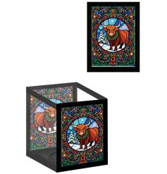 a charming square candle holder 