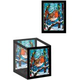 Add a warm, festive glow to your home with this charming robin tea light holder featuring a stained glass effect