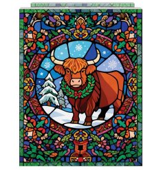 Add a cosy, radiant Highland charm to your space with this delightful LED glass plaque