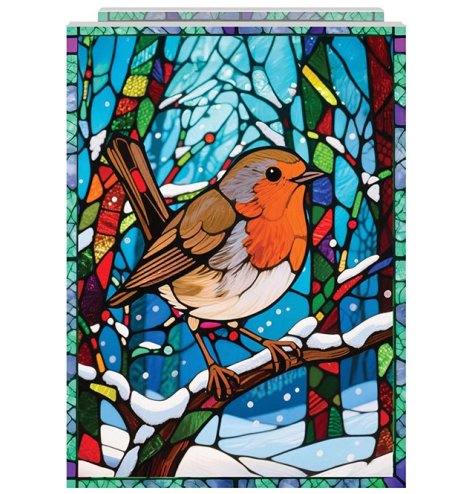 Illuminate your home with this delightful multi-coloured robin LED plaque