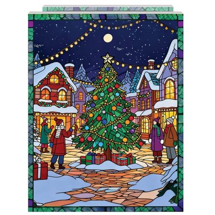 Christmas Scene LED Plaque, 25cm 