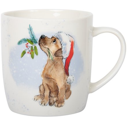 Dog With Berries Mug