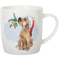 a charming festive coffee mug 