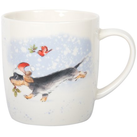 Dog & Robin Mug
