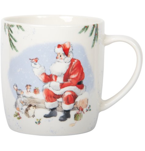Enjoy your festive favourite beverage in this charming Santa-themed mug