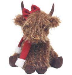 Add a splash of country cottage warmth to your winter home with this gorgeous Hairy Hattie Highland Cow Plush